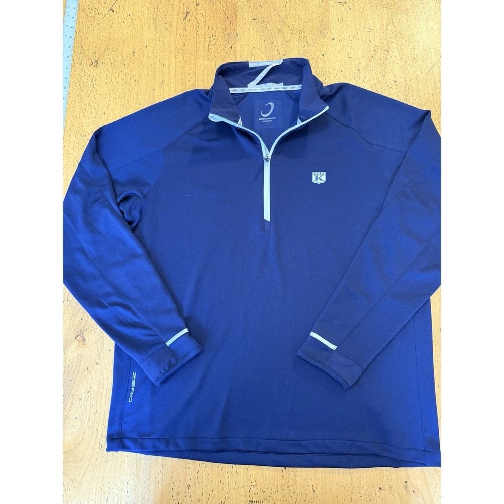 Zero Restriction Pullover Mens Large Navy Quarter Zip Golf Performance Light